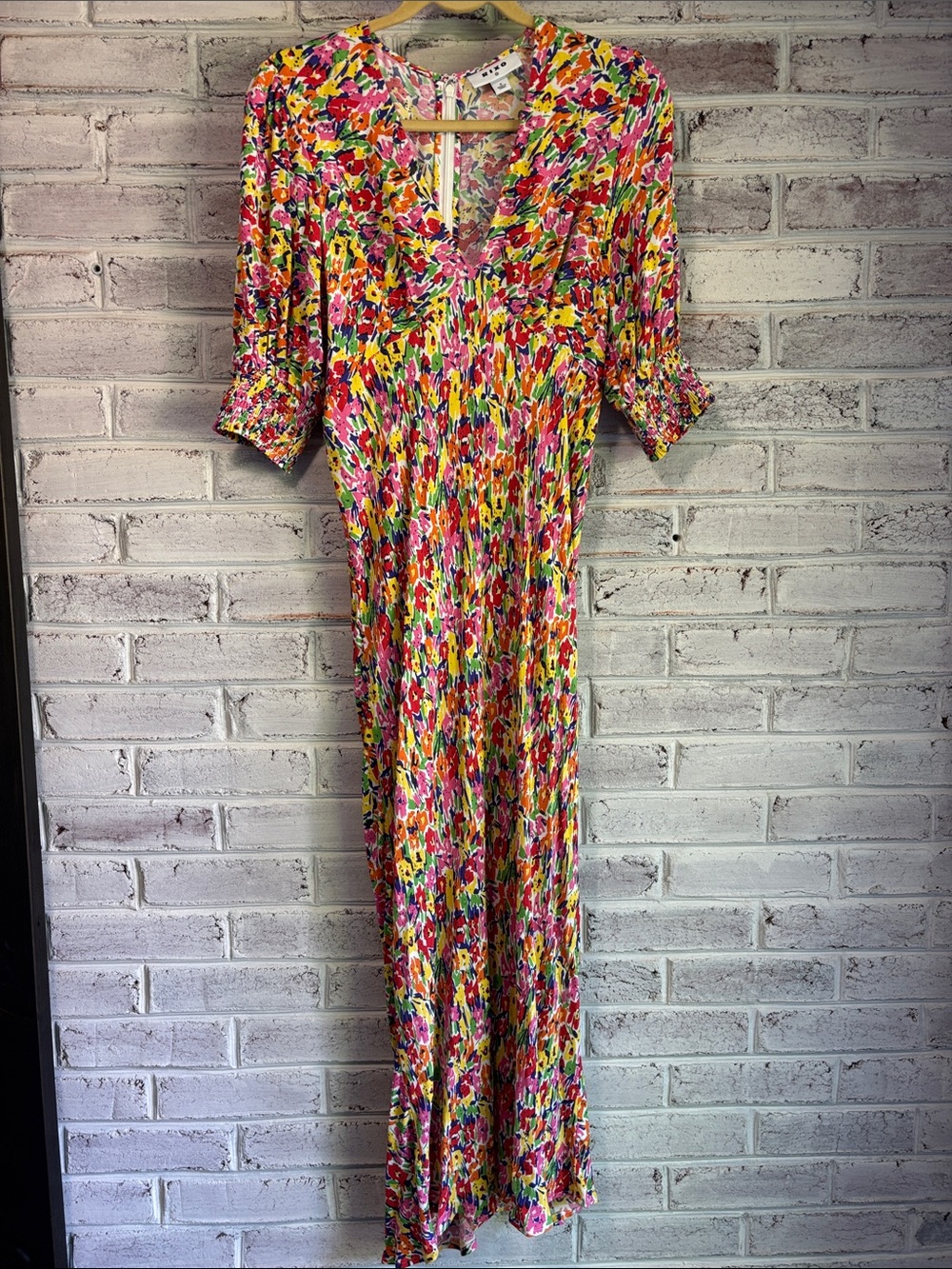 RIXO Target Multicolor Floral V-Neck Maxi Dress Size 4